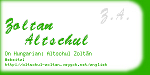 zoltan altschul business card